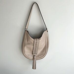 Margot Cream Tassel Hobo Bag